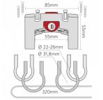 FIXATION POUR CINTRE AVEC SERRURE KLICKFIX +COLLIER 26/31.8 chez vélo horizon port gratuit à partir de 300€